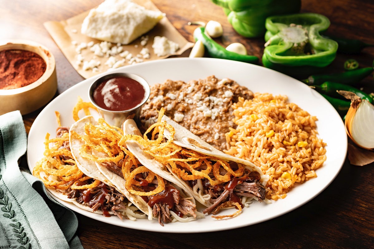 Order Brisket Tacos food online from On The Border store, Tulsa on bringmethat.com