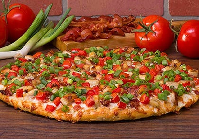 Order Chicken Club Pizza - Small 10" (10 Slices) food online from Mountain Mike Pizza store, Alameda on bringmethat.com