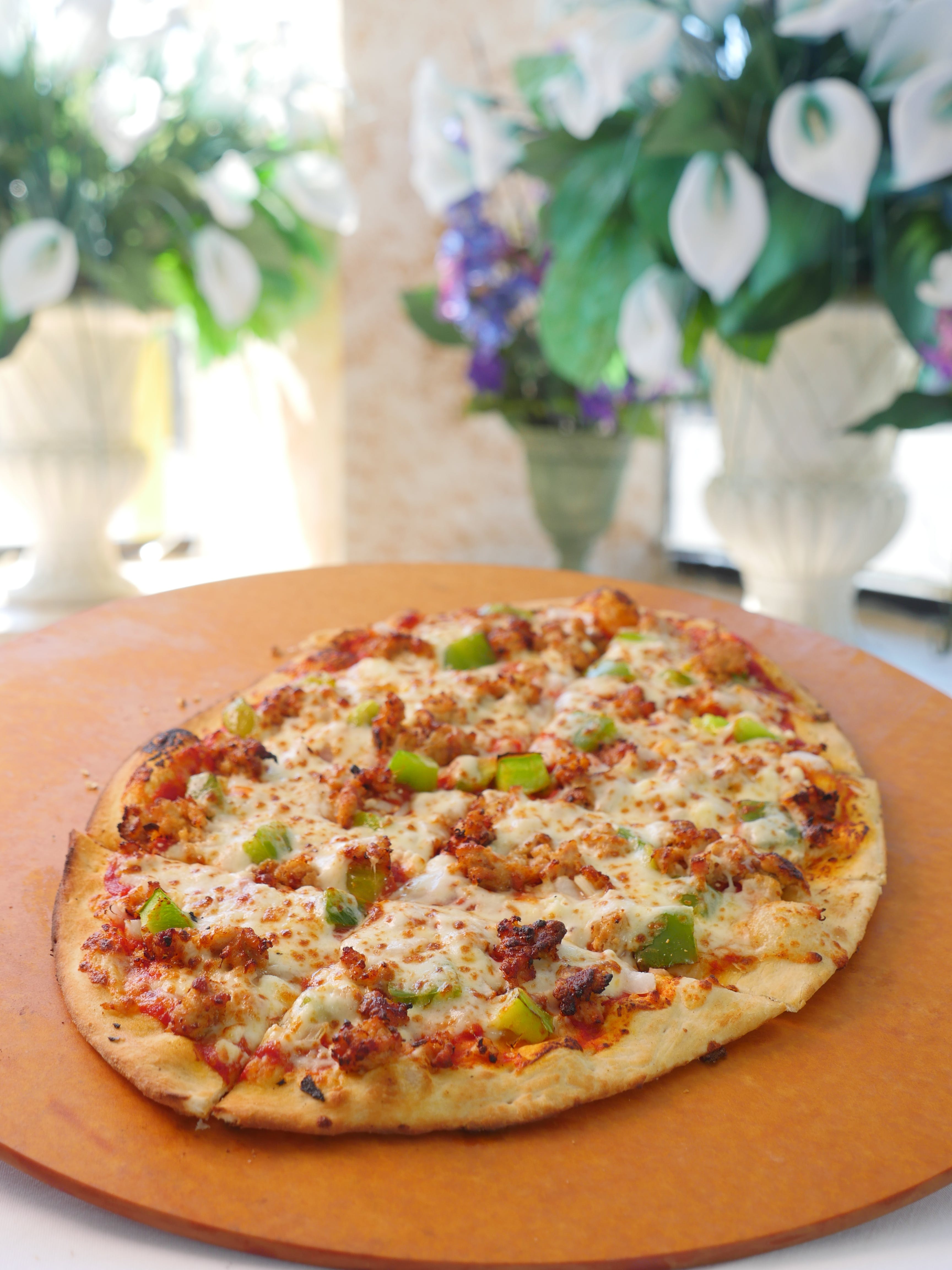 Order Mediterranean Pizza - Personal 10'' food online from Football Pizza store, Minneapolis on bringmethat.com