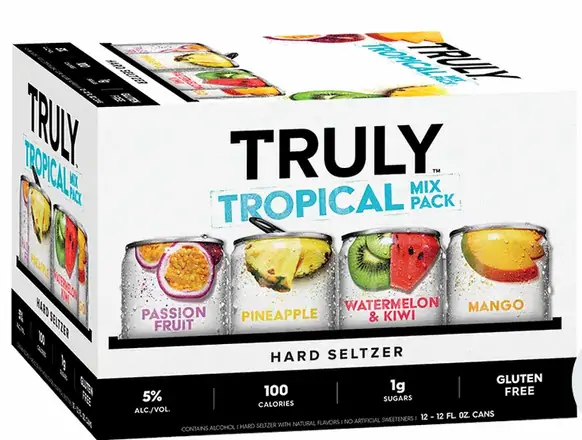 Order TRULY Tropical Hard Seltzer Variety 12pk-12oz Cans food online from Sousa Wines & Liquors store, Mountain View on bringmethat.com
