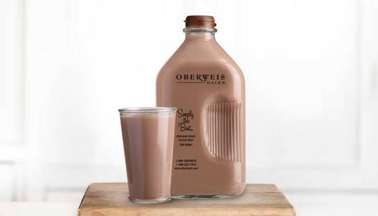 Order Chocolate Milk (1/2 Gallon) food online from Oberweis store, Lincolnwood on bringmethat.com
