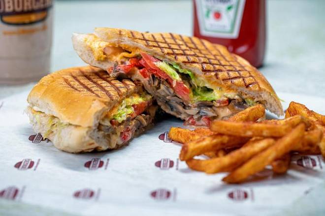 Order Veggie Panini food online from 30 Burgers store, New Jersey on bringmethat.com