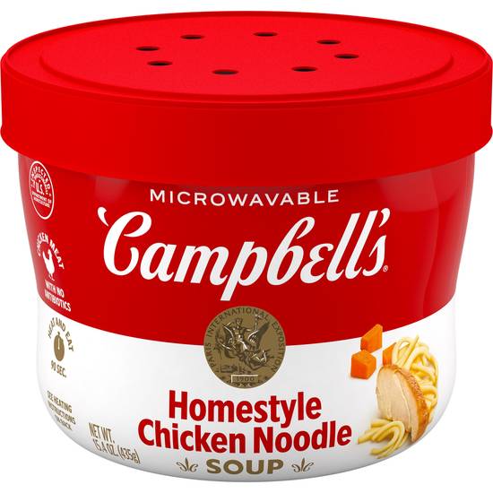 Order Campbell's Homestyle Chicken Noodle Soup, 15.4 Oz Microwavable Bowl food online from Cvs store, ARCADIA on bringmethat.com