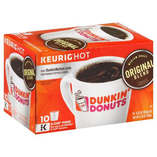 Order Dunkin' Donuts Original Blend Medium Roast Coffee K-Cup Pods, 10 CT food online from Cvs store, MARTINEZ on bringmethat.com
