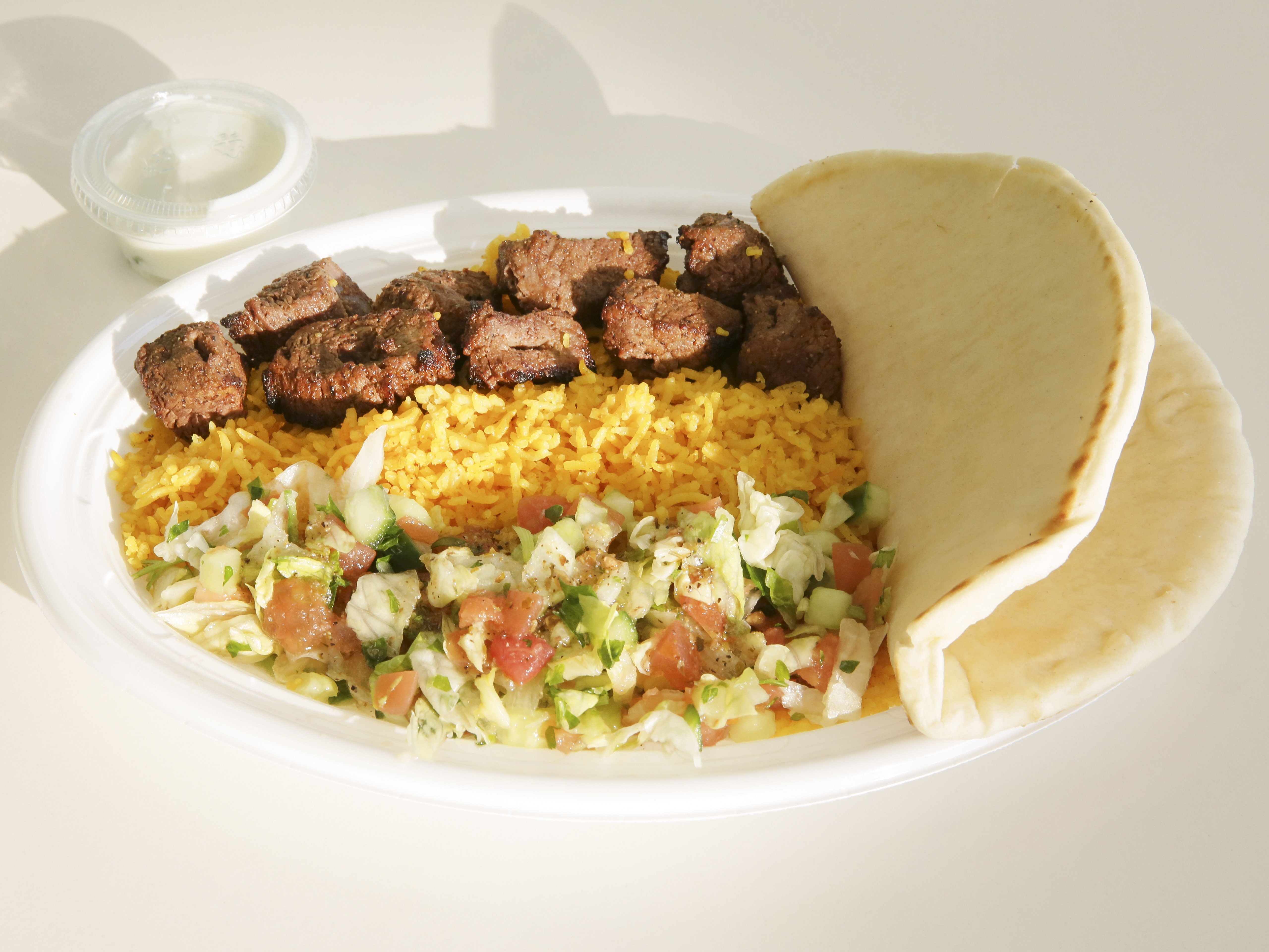 Order Beef Kabob Plate food online from Sinbad Grill store, Milwaukee on bringmethat.com