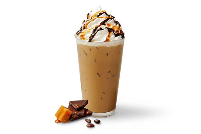 Order Iced Caramel Mocha Specialty Latte food online from Krispy Kreme store, Portsmouth on bringmethat.com