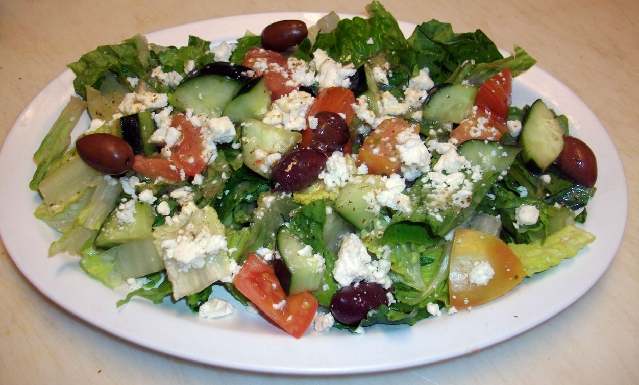 Order Greek Salad food online from The Brick Oven store, Saint Peters on bringmethat.com