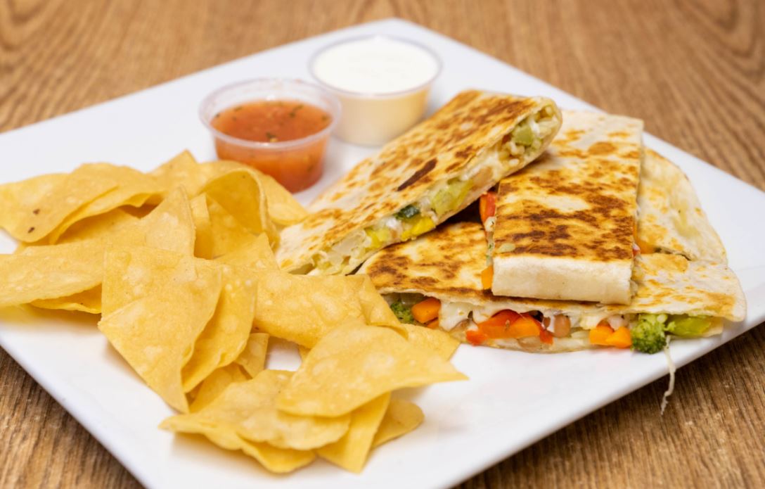 Order Vegetable Quesadilla food online from Los Paisanos Catering store, Somerville on bringmethat.com