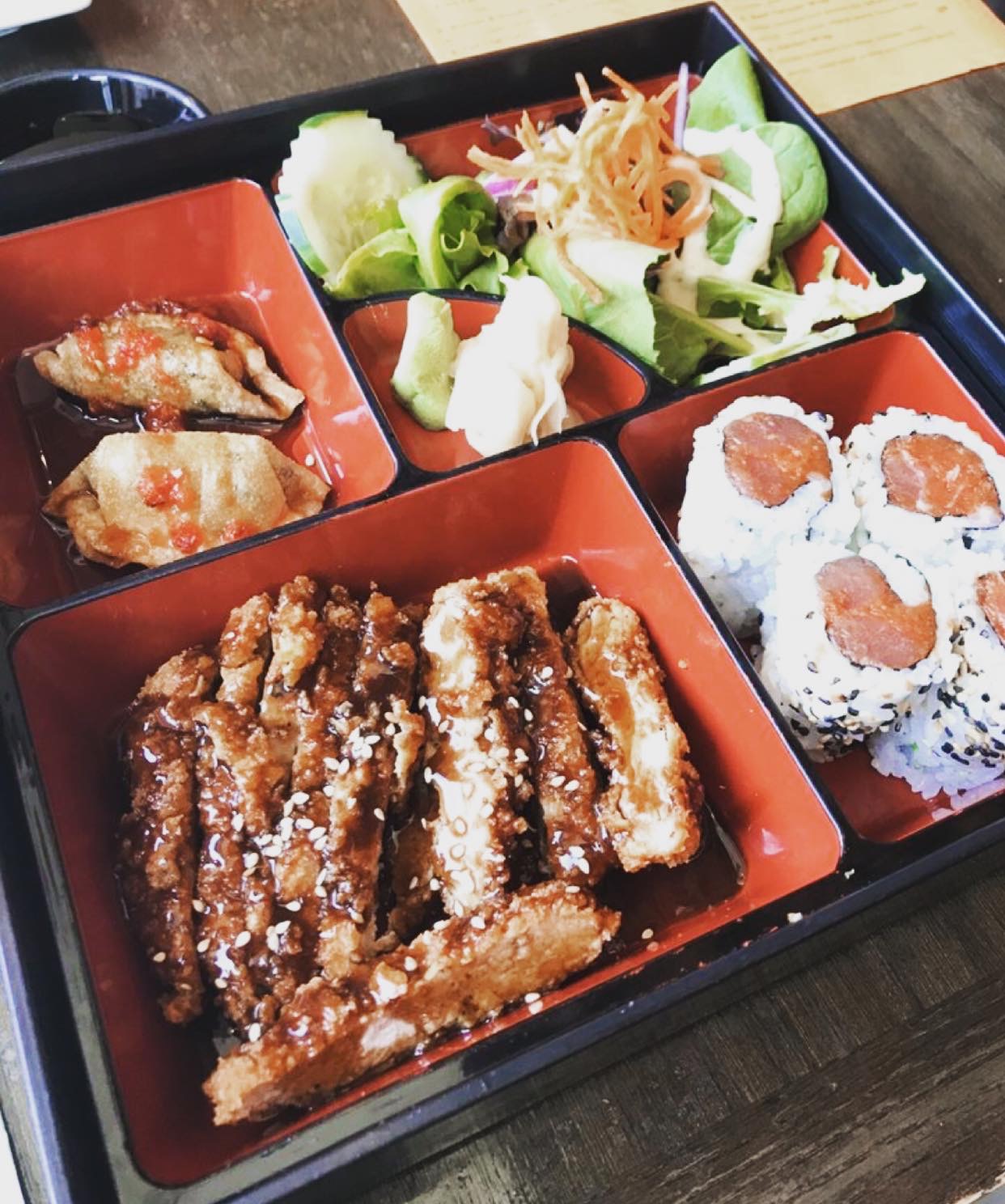 Order Tonkatsu Bento Box Lunch food online from Rock wrap & roll store, Chicago on bringmethat.com