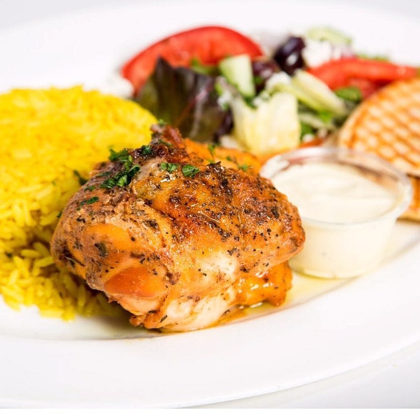 Order Grilled Chicken Breast with Salad - Salad food online from Hana Grill store, Sherman Oaks on bringmethat.com