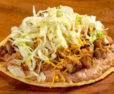 Order Carnitas Tostada food online from Filiberto's Mexican Food store, Chandler on bringmethat.com