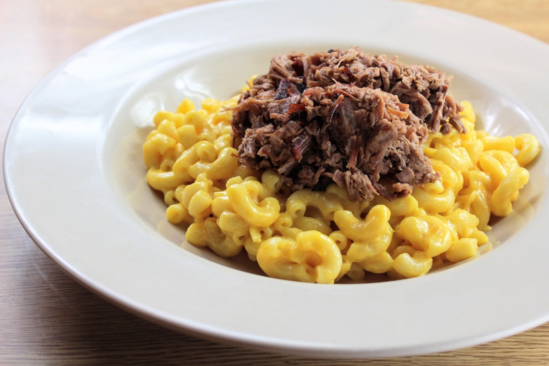Order BBQ Mac Bowl (SPECIAL) food online from Mckenzie Barbeque store, Montgomery on bringmethat.com