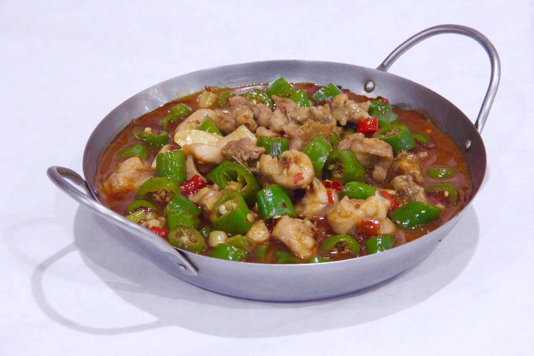 Order Chicken with Fresh Chili 铁锅小椒鸡 food online from Chengdu Impression store, Chicago on bringmethat.com