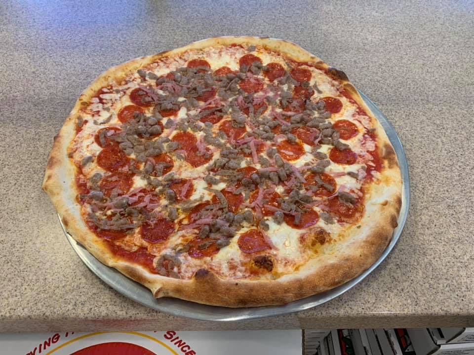 Order Meat Lovers Pizza - Small 12'' food online from Toppings Pizza Company store, Frederick on bringmethat.com