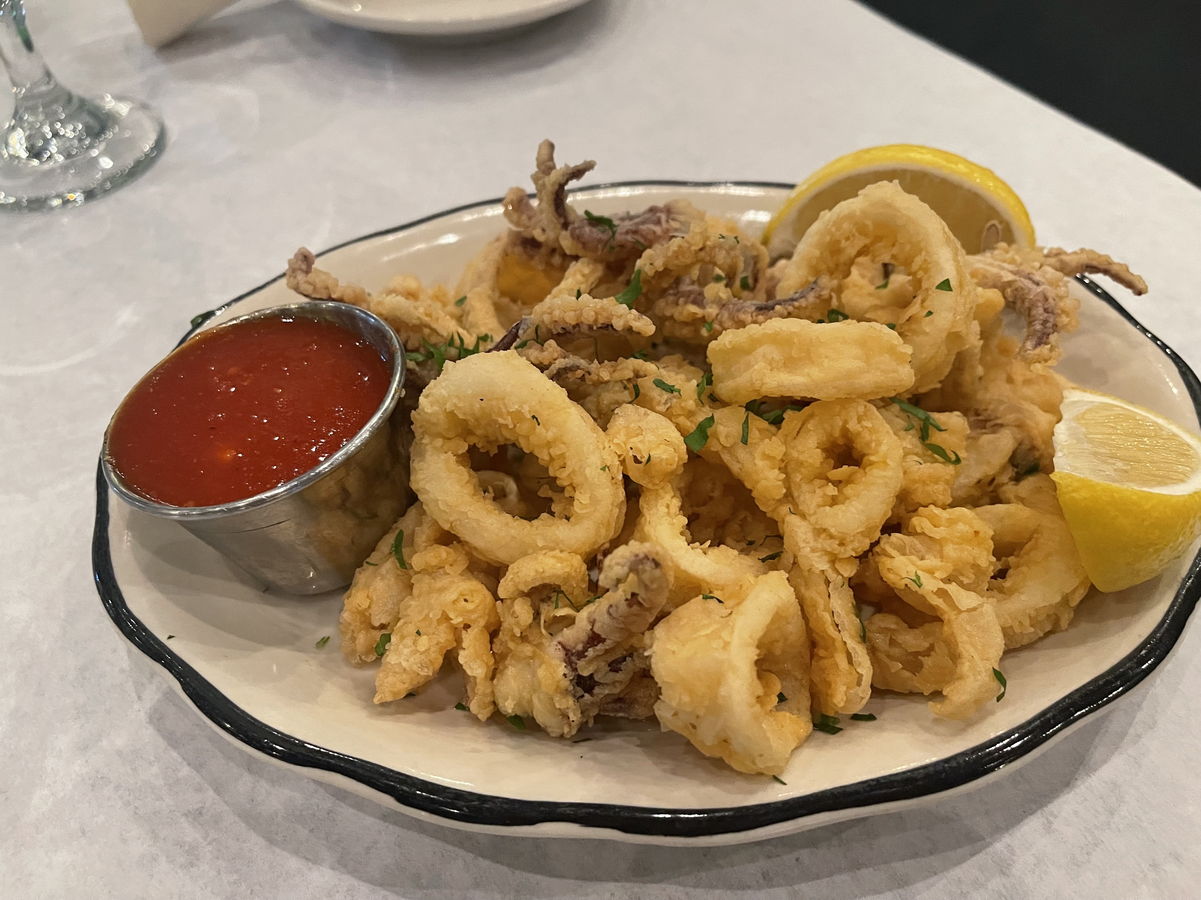 Order Fried Calamari food online from Cucina Biagio store, Harwood Heights on bringmethat.com