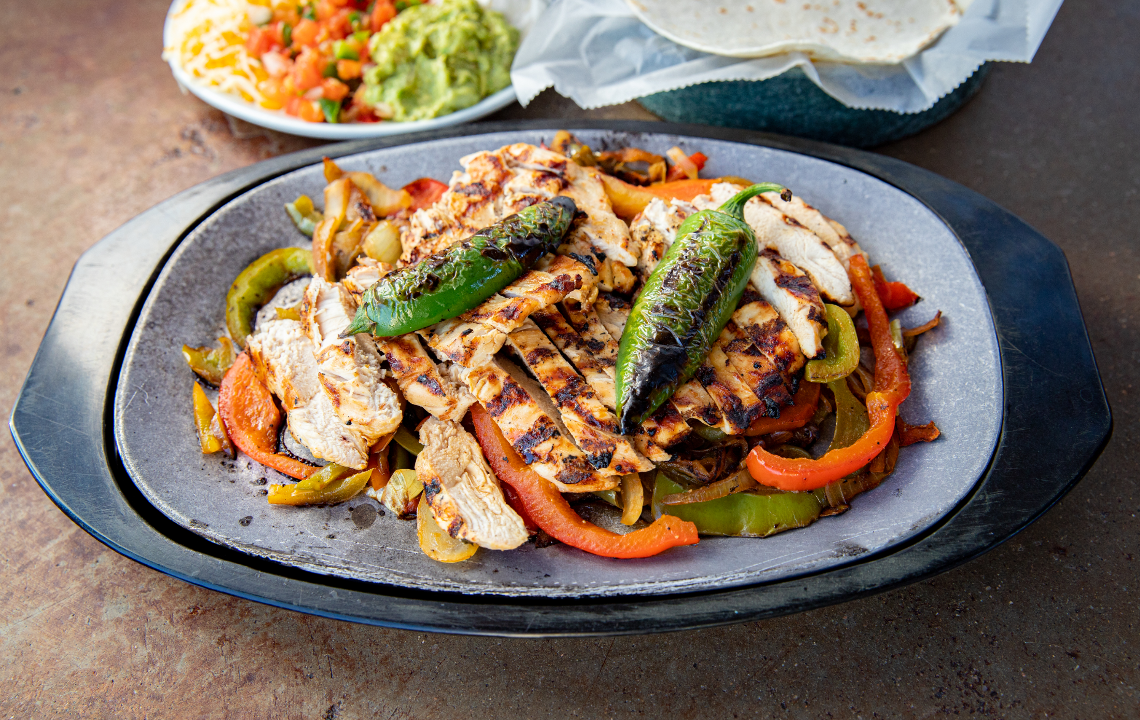 Order Fajita Chicken for 1 food online from Roja Mexican Grill store, Omaha on bringmethat.com