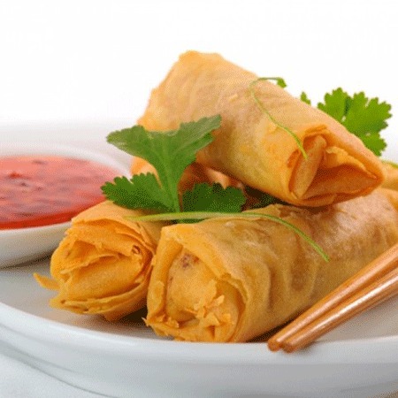 Order Veggie Spring Rolls food online from Swad Indian and Nepalese Cousine store, Fort Worth on bringmethat.com