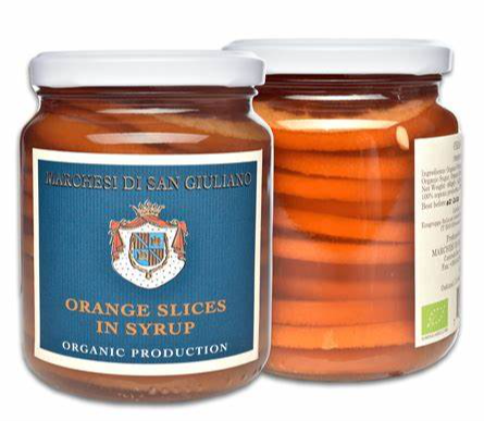 Order San Giuliano Orange Slices in Syrup, 460gr, food online from Marios store, Dubuque on bringmethat.com