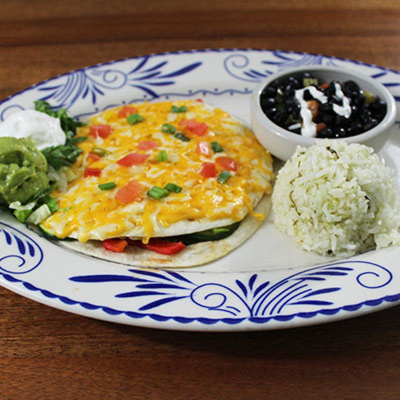 Order Vegetarian Quesadilla al Horno food online from Abuelo's Mexican Restaurant store, Rogers on bringmethat.com