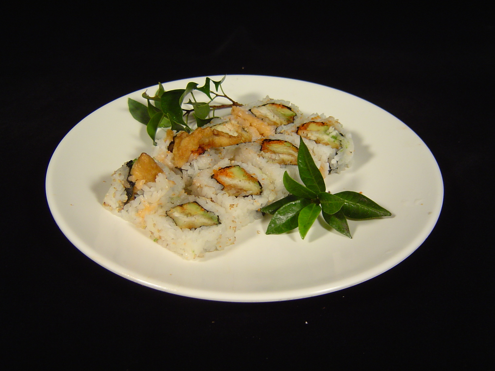 Order White Fish Tempura Roll food online from California Roll Factory store, Los Angeles on bringmethat.com