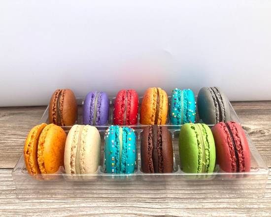 Order Box of 12 Macarons (Mix) food online from Dolce Brooklyn store, Philadelphia on bringmethat.com