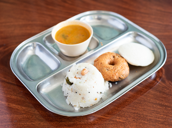 Order Combo 1 - Idly + Vada + Pongal food online from Dosa Place store, Fremont on bringmethat.com