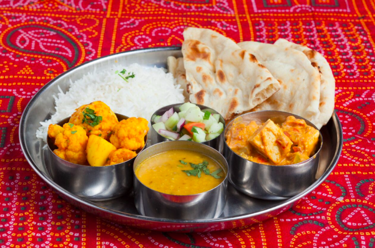Order Vegetarian Thali food online from All India Cafe store, Pasadena on bringmethat.com