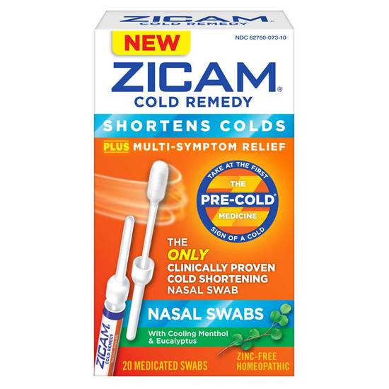 Order Zicam Adult Homeopathic Cold Remedy Nasal Swabs (20 ct) food online from Rite Aid store, Beverly Hills on bringmethat.com