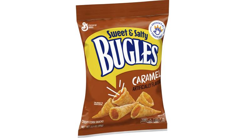 Order Bugles Sweet & Salty Caramel Crispy Corn Snacks food online from Route 7 Food Mart store, Norwalk on bringmethat.com