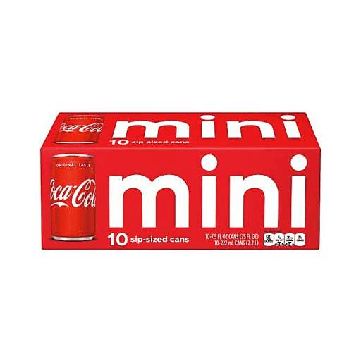 Order Coke Classic Mini Sleek Cans (10PK 7.5 OZ) 117122 food online from Bevmo! store, Lafayette on bringmethat.com
