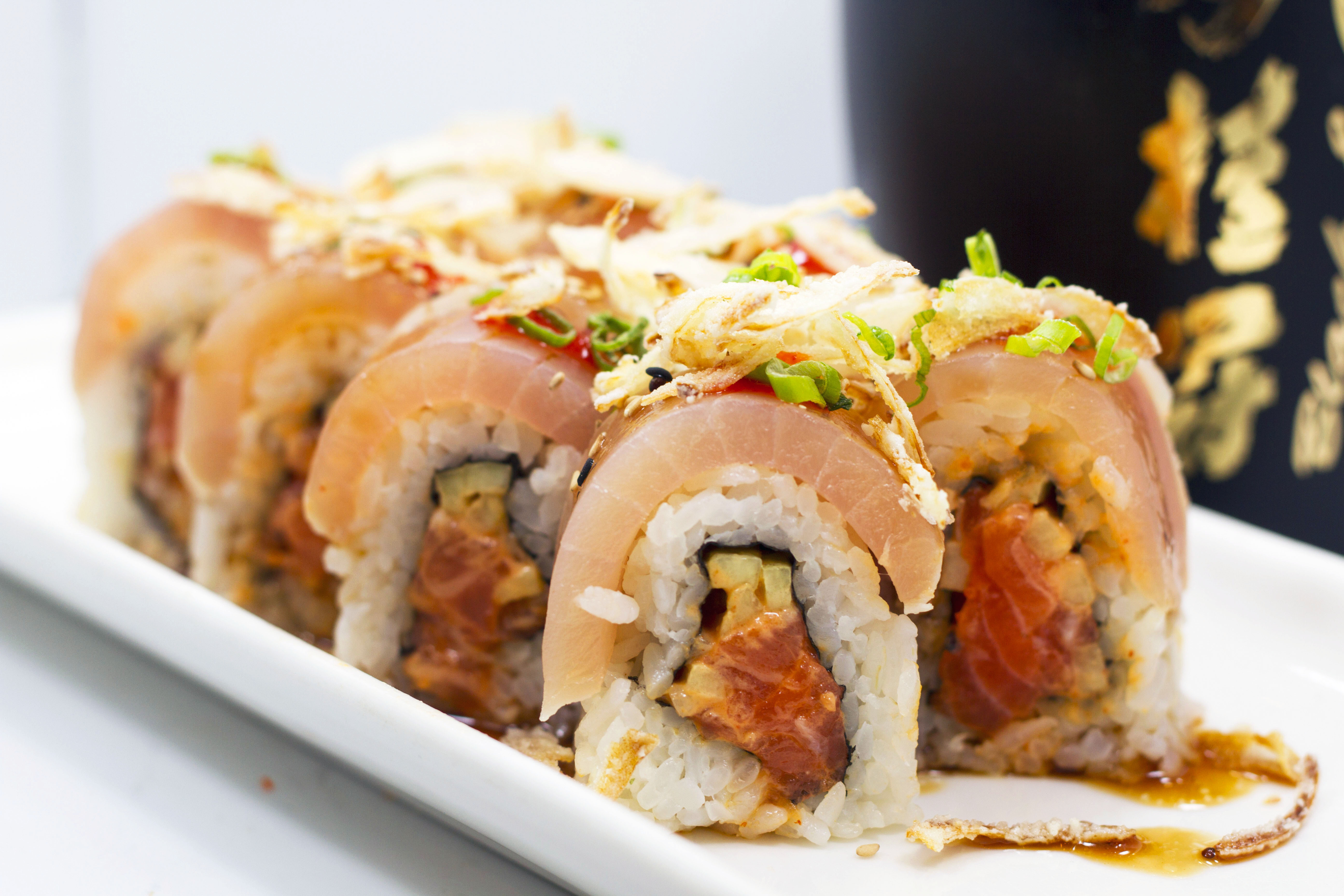 Order Albacore Roll food online from Crazy Fish store, Albuquerque on bringmethat.com