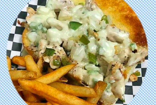 Order Chicken Philly with Fries food online from Todd Fire & Ice Bar & Grille store, Akron on bringmethat.com