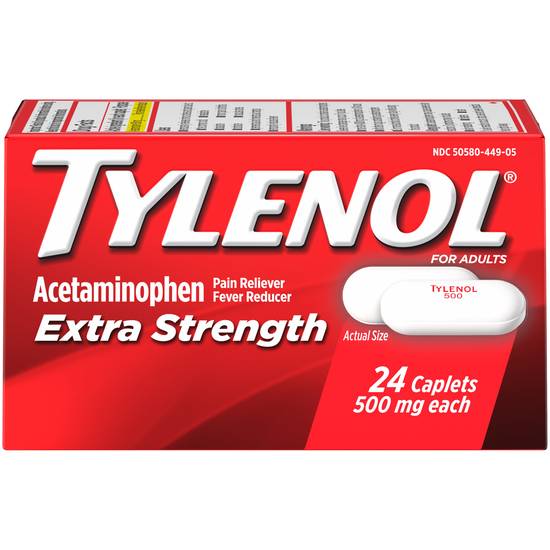 Order Tylenol Extra Strength 24 Caplets food online from Pepack Sunoco store, Peapack on bringmethat.com