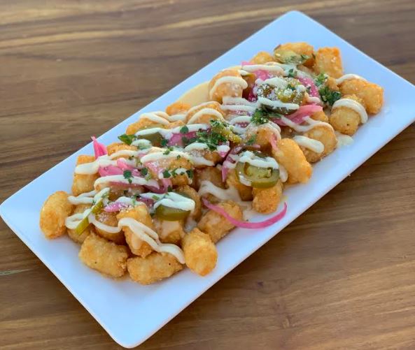 Order Loaded Tots "Tot-Chos" food online from Knotty Barrel store, San Diego on bringmethat.com