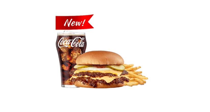 Order Double Steakburger Double Cheese Combo  food online from Steak n Shake store, Akron on bringmethat.com