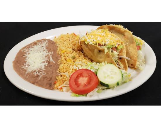 Order Hard Taco Lunch food online from El Buen Gusto store, Whittier on bringmethat.com