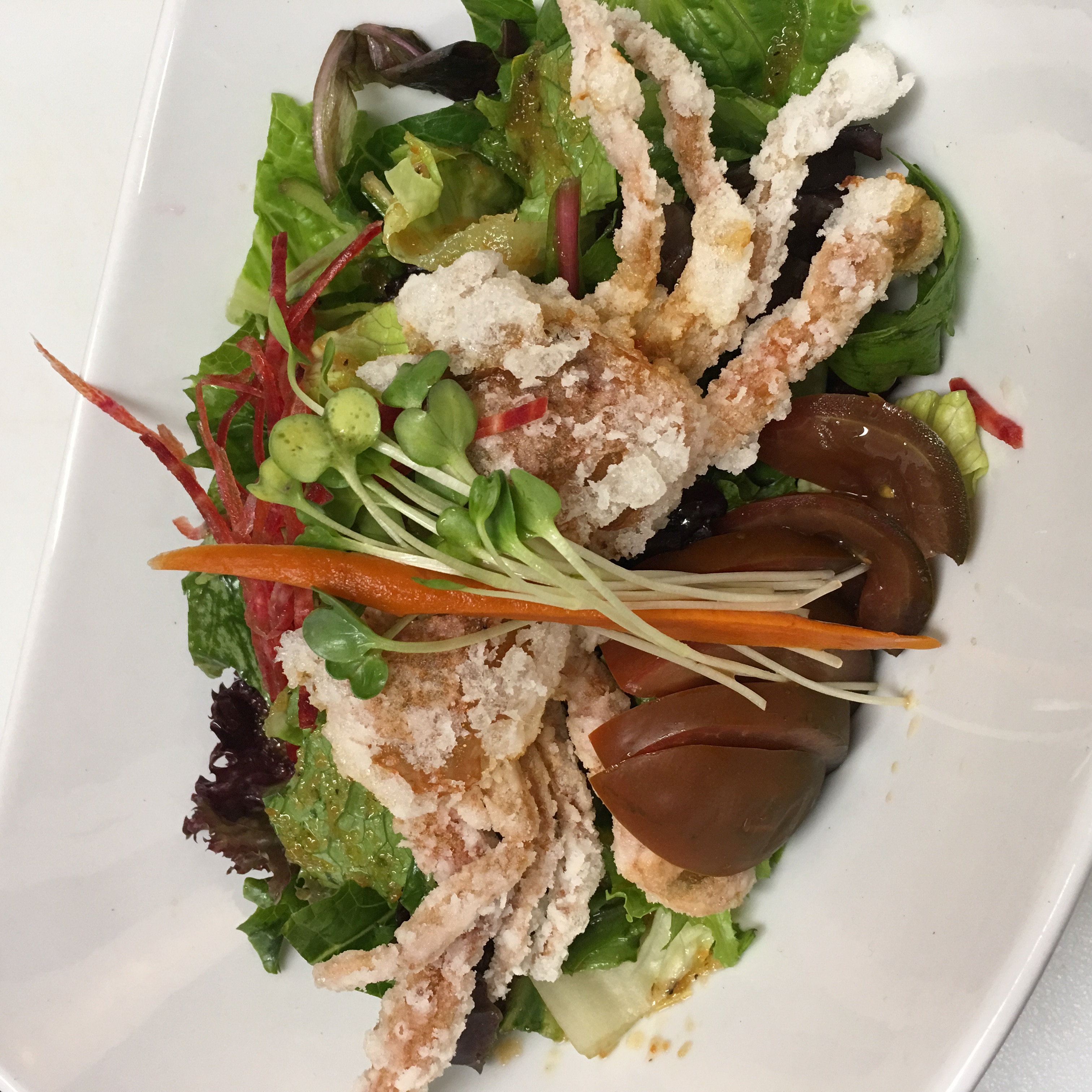 Order 6. Soft Shell Crab Salad food online from Kumi Ko store, Compton on bringmethat.com