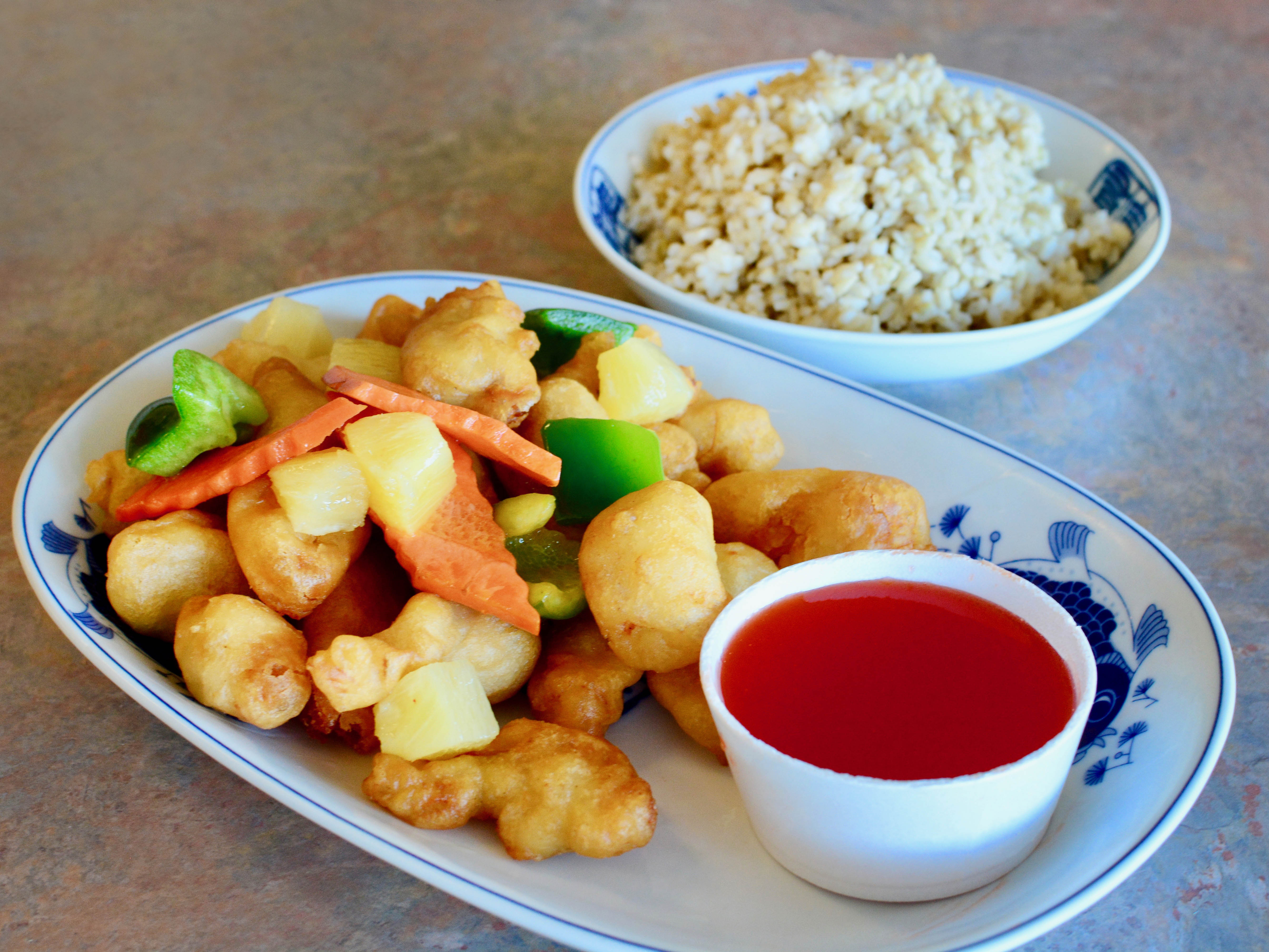 Order 506. Sweet and Sour Chicken food online from Oriental Express store, Sterling on bringmethat.com