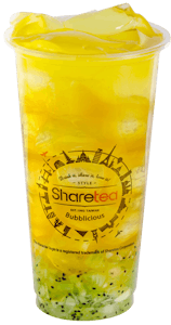 Order Peach Kiwi Green Tea With Aiyu Jelly food online from Sharetea Lake Oswego store, Lake Grove on bringmethat.com