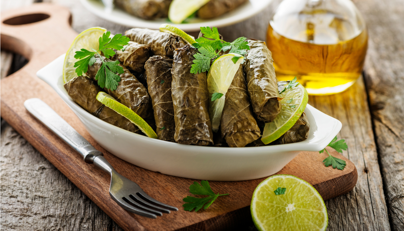 Order Stuffed Grape Leaves food online from La Cantina Tacos & Wraps store, Columbus on bringmethat.com