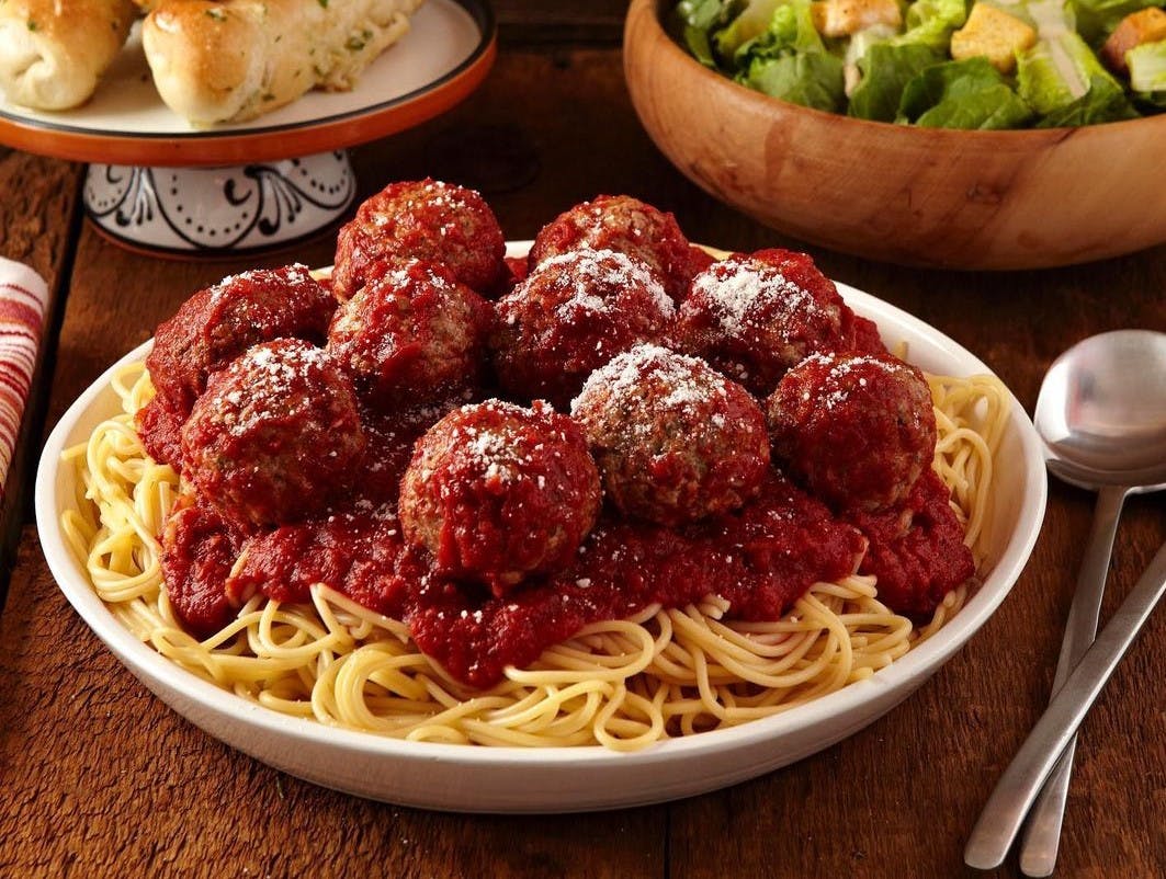 Order Pasta with Meatballs - Pasta food online from Villa Pizza store, Fairview on bringmethat.com