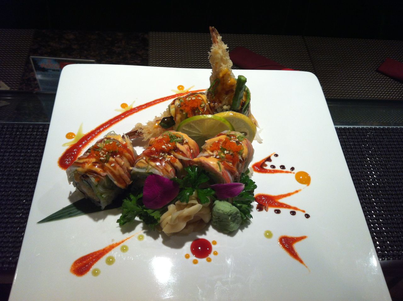 Order 7. Dancing Dragon Roll food online from Izu Sushi store, Lansdale on bringmethat.com