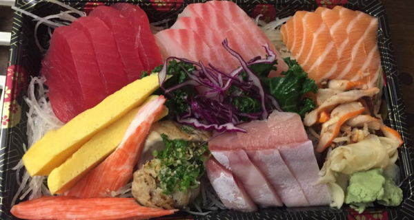 Order Sashimi Dinner food online from Bop N Sushi store, Westwood on bringmethat.com