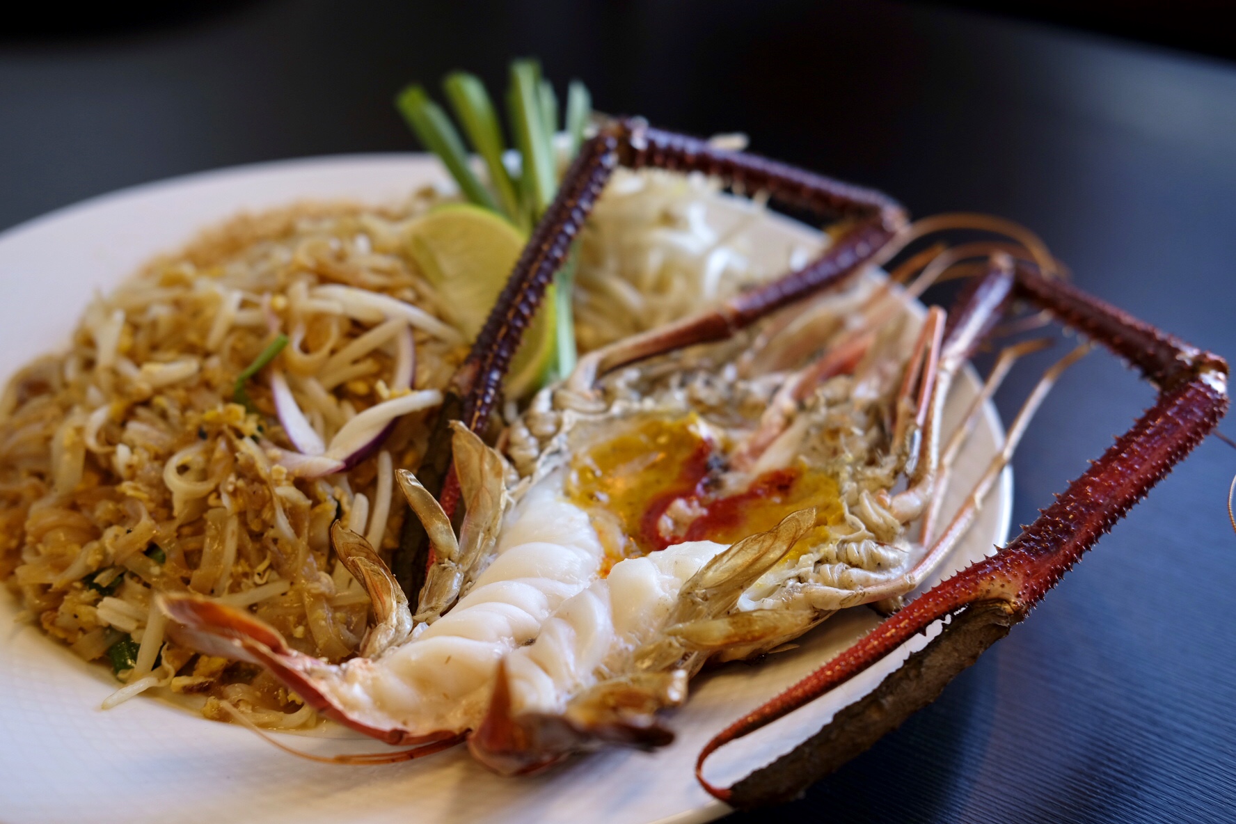 Order Pad Thai with Grilled Fresh Water Shrimp food online from Thai Avenue store, Garden Grove on bringmethat.com