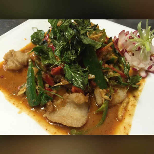 Order Spicy Catfish food online from Thai Wave store, Huntington Beach on bringmethat.com
