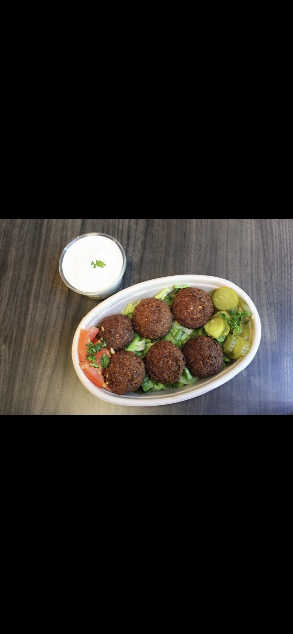 Order Falafel Plate food online from Baba Dari Mediterranean Grill store, Ann Arbor on bringmethat.com