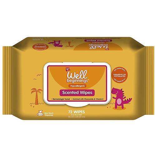 Order Well Beginnings Scented Baby Wipes - 72.0 ea food online from Walgreens store, Aurora on bringmethat.com