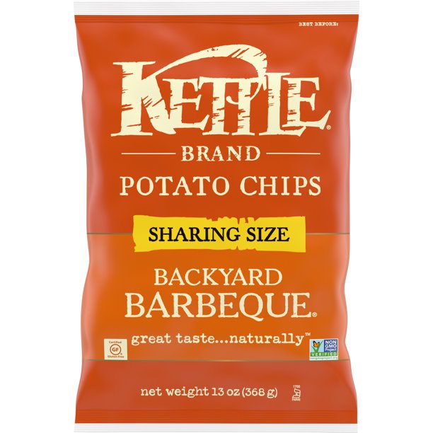Order Kettle Brand - BBQ Potato Chips -  13 oz (Sharing Size) food online from Luv Mart store, Santa Cruz on bringmethat.com