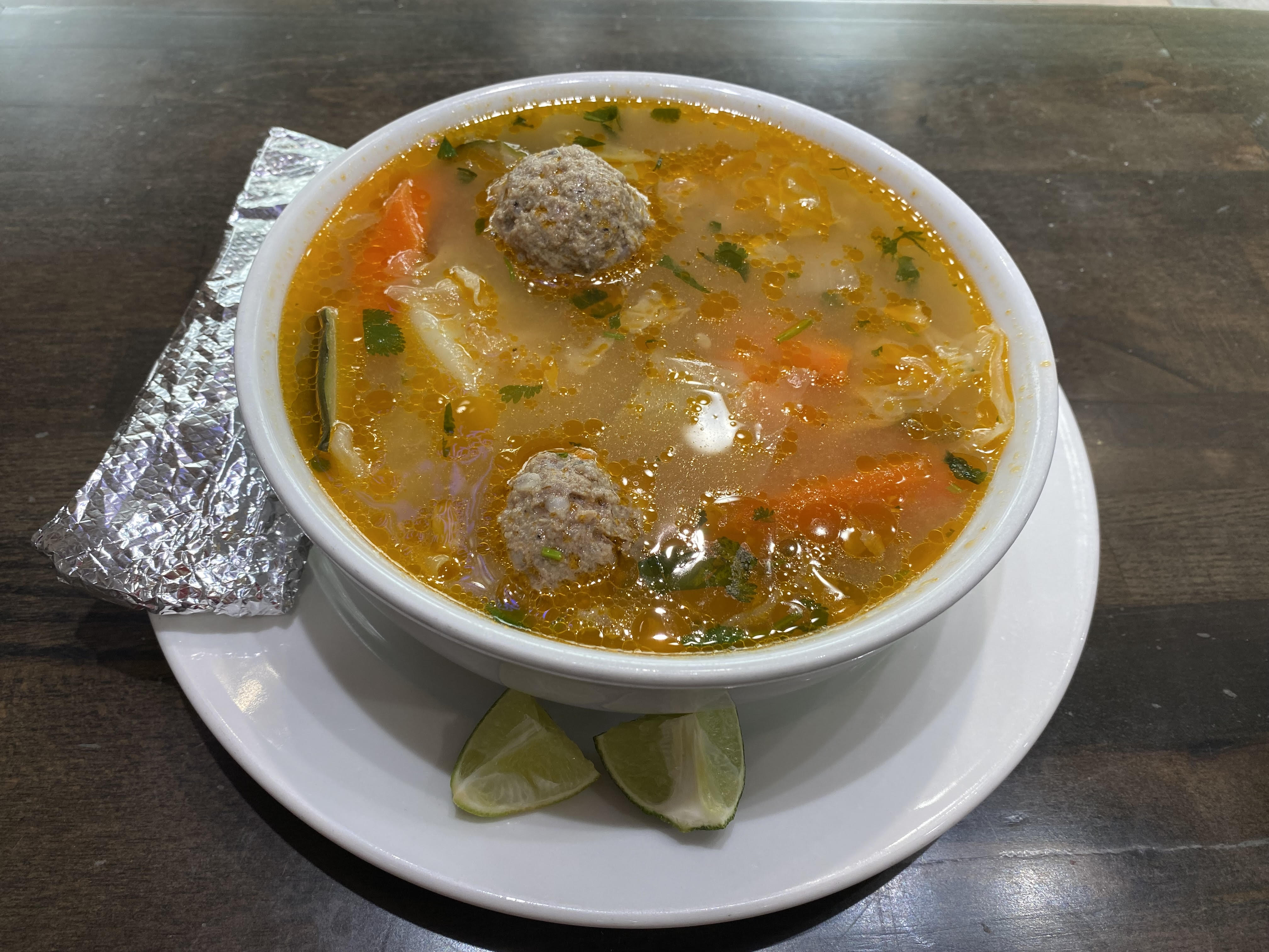 Order Albondiga Soup QB food online from Don Juan Mexican Grill store, Glendale on bringmethat.com
