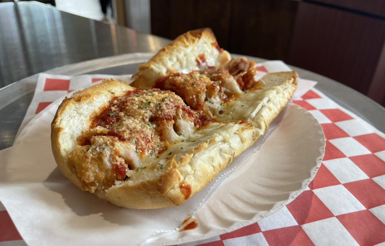 Order Shrimp Parmesan Sub food online from Johnny's Pizza store, Cary on bringmethat.com